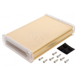 Carcasă Universală Aluminiu Aurit 113.7x169x35.2mm | Electronic-mag.ro | Componente Electronice