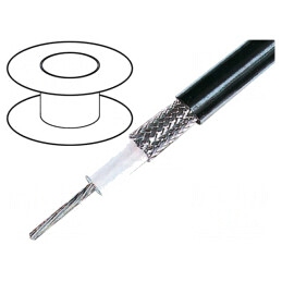 Cablu Coaxial RG214U PVC Negru 10.8mm | Electronic-mag.ro | Componente Electronice