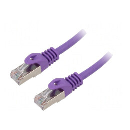 Cablu Patch Cord S/FTP Cat6a Cupru LSZH Violet 20m