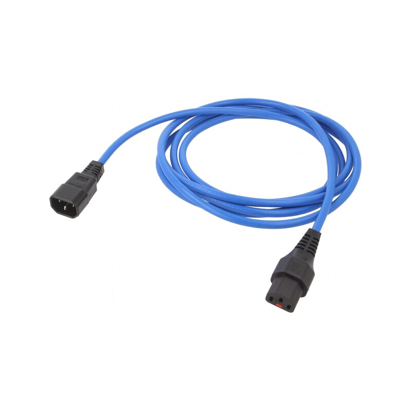 Cablu IEC C13-C14 cu Blocare 3m 10A | Electronic-mag.ro | Componente Electronice