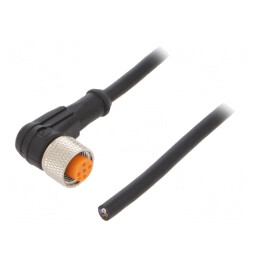 Cablu de conectare | M12 | PIN: 4 | în unghi | 5m | mufă | 250VAC | 4A | IP67 | 1205 04 002 5M