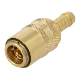 Conector rapid alamă cu supapă 15 bar FPM | Electronic-mag.ro | Componente Electronice