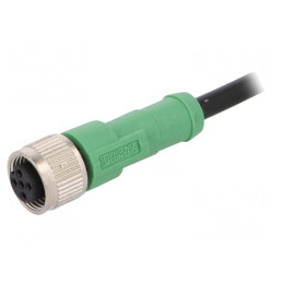 Cablu de conectare M12 5 pini drept 3m 60VAC 4A | Electronic-mag.ro | Componente Electronice