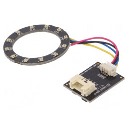 Inel LED RGB 12 Diode 1W 5VDC 120° Ø37mm | Electronic-mag.ro | Componente Electronice