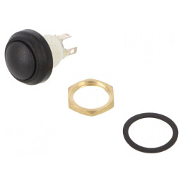 Comutator de Apăsare SPDT 5A/250VAC Negru | Electronic-mag.ro | Componente Electronice