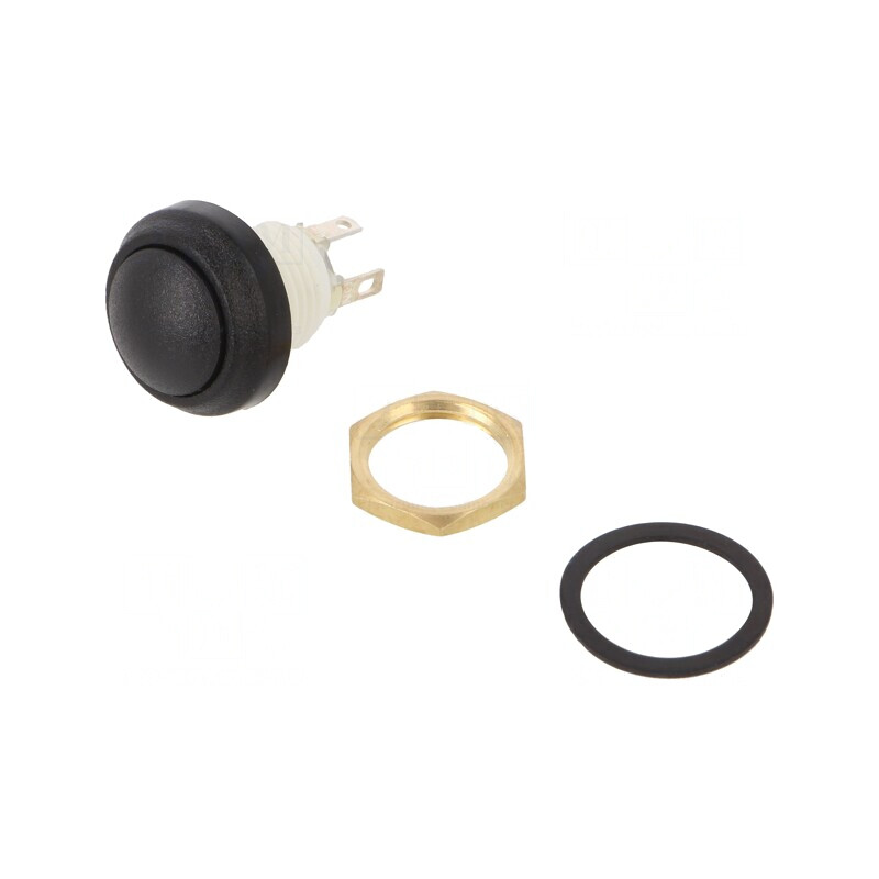 Comutator de Apăsare SPDT 5A/250VAC Negru | Electronic-mag.ro | Componente Electronice