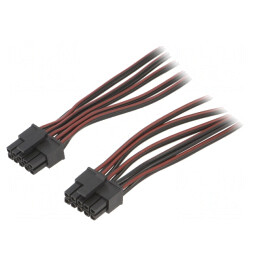 Cablu | Micro-Fit 3.0 | mamă-mamă | PIN: 10 | 0,4m | 4A | Izolaţie: PVC | KABX-10PFF-L400