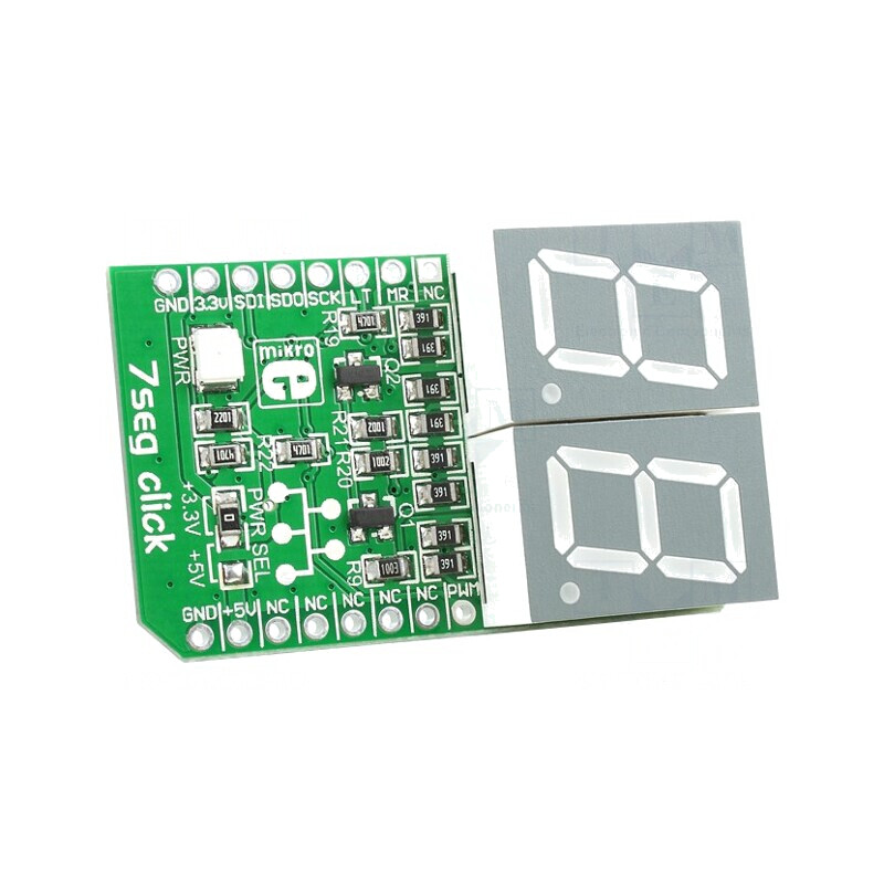 Placă Afișaj SPI 74HC595 Prototip MikroBUS | Electronic-mag.ro | Componente Electronice