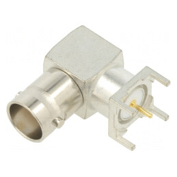 BNC Jack R/A PCB Receptacle 50 Ohm | Electronic-mag.ro | Componente Electronice