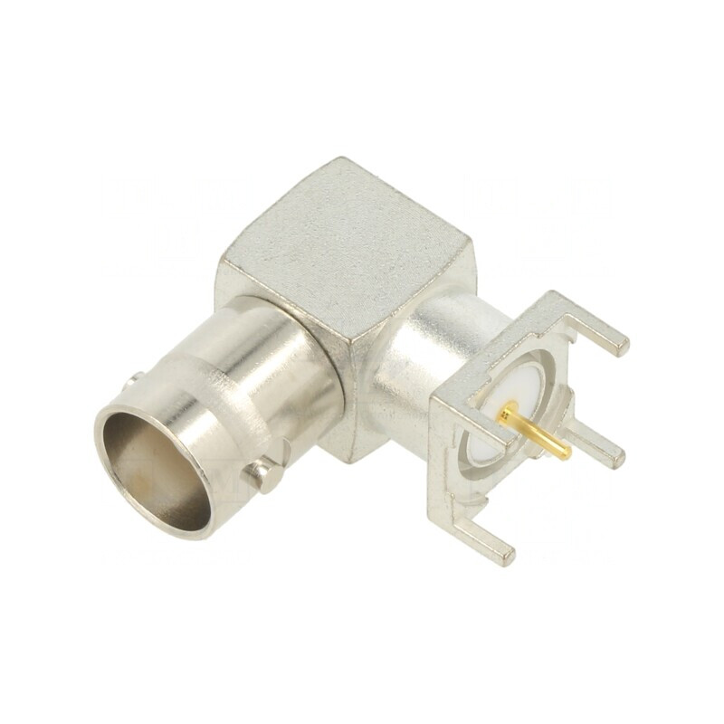 BNC Jack R/A PCB Receptacle 50 Ohm | Electronic-mag.ro | Componente Electronice