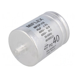 Condensator pentru Motoare 40uF Ø60x74mm | Electronic-mag.ro | Componente Electronice