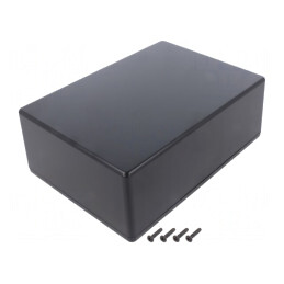 Carcasă Universală Neagră ABS IP40 125x175x65mm | Electronic-mag.ro | Componente Electronice