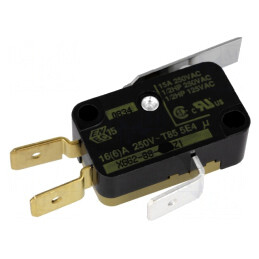 Microîntrerupător SNAP ACTION 16A 250VAC cu manetă SPDT IP40 | Electronic-mag.ro | Componente Electronice