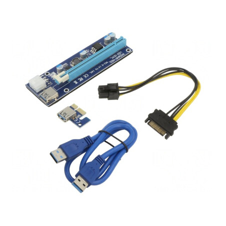 Riser PCI Express Albastră | Electronic-mag.ro | Componente Electronice