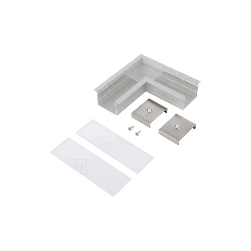 Conector 90° Aluminiu Argintiu Anodat VARIO30-07 | Electronic-mag.ro | Componente Electronice