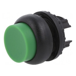Comutator apăsare 22mm verde 2 poziții stabile | Electronic-mag.ro | Componente Electronice