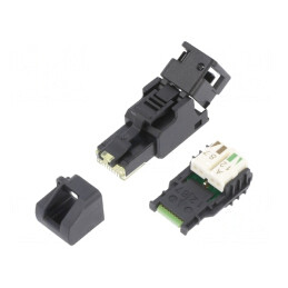 Mufă RJ45 Cat 6a neecranată cu capac de protecție | Electronic-mag.ro | Componente Electronice