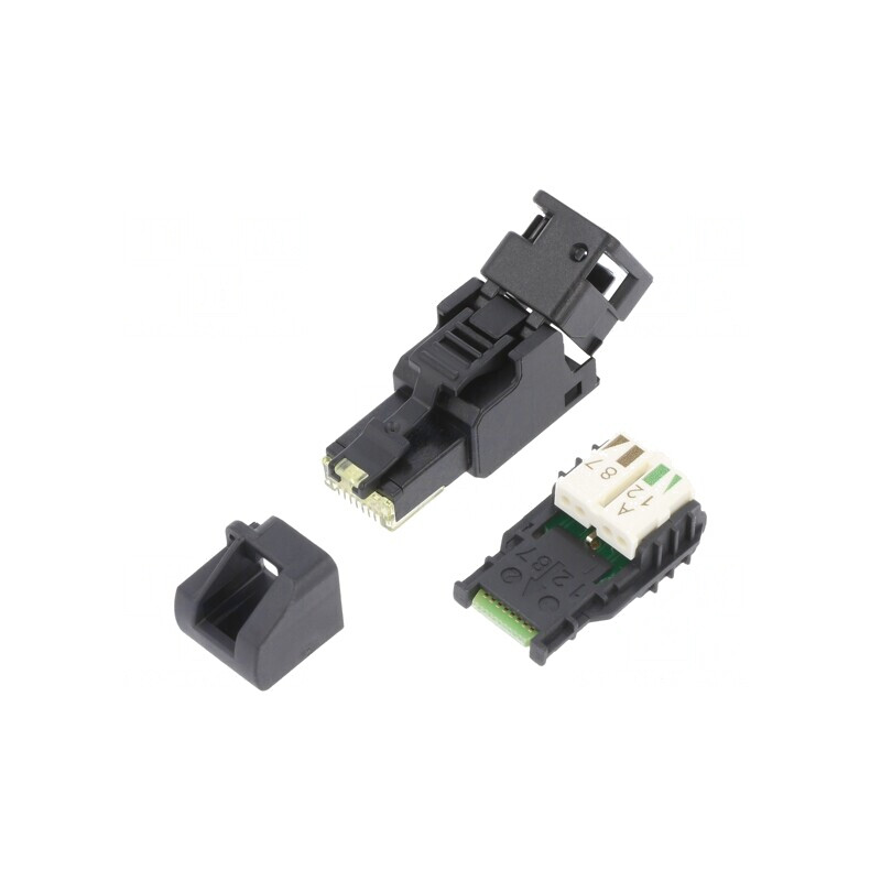 Mufă RJ45 Cat 6a neecranată cu capac de protecție | Electronic-mag.ro | Componente Electronice