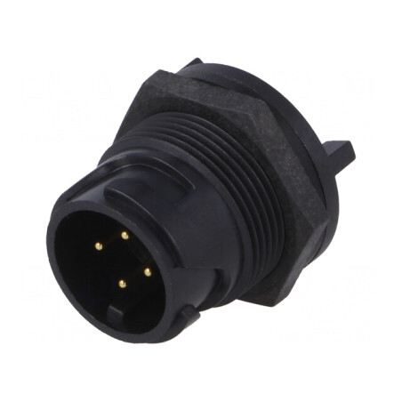 Conector Circular Soclu Tată PIN 4 Buccaneer 4000 Aurit THT | Electronic-mag.ro | Componente Electronice