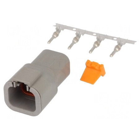 Conector DTP 4-Pin Tată Crimpat pe Cablu | Electronic-mag.ro | Componente Electronice