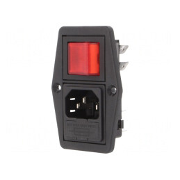 Conector de Alimentare AC 10A 250VAC IEC 60320 | Electronic-mag.ro | Componente Electronice