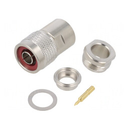 Mufă N tată drept 50Ω crimpat PTFE | Electronic-mag.ro | Componente Electronice