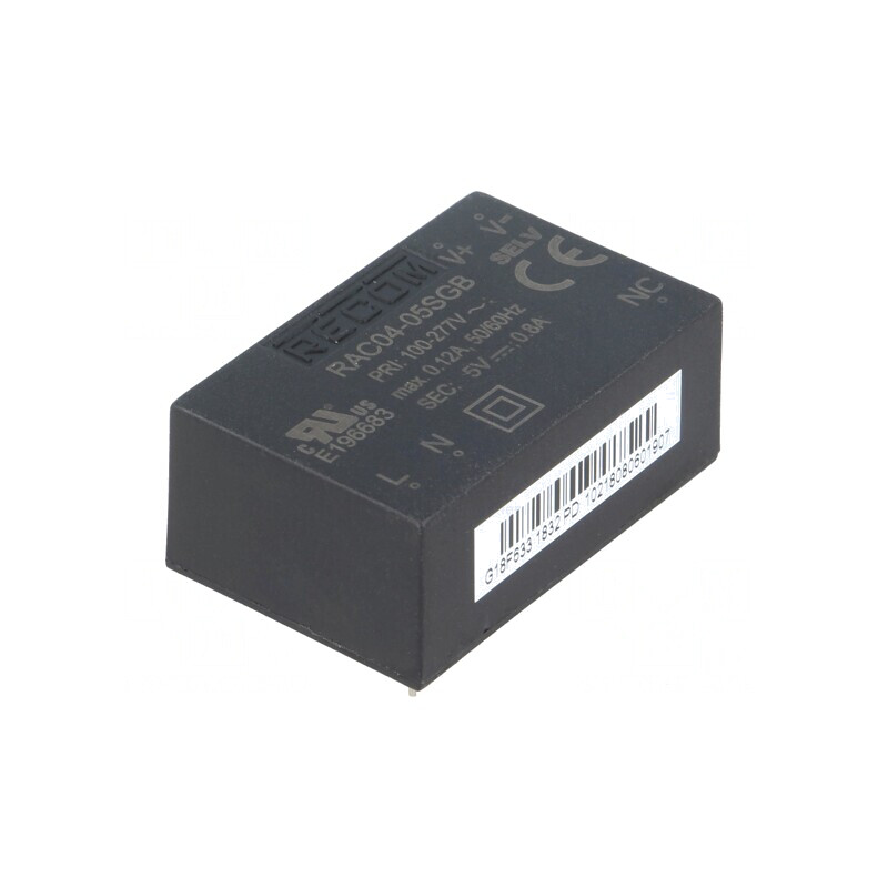 Convertor AC/DC 4W 5V 72% RAC04-05SGB | Electronic-mag.ro | Componente Electronice