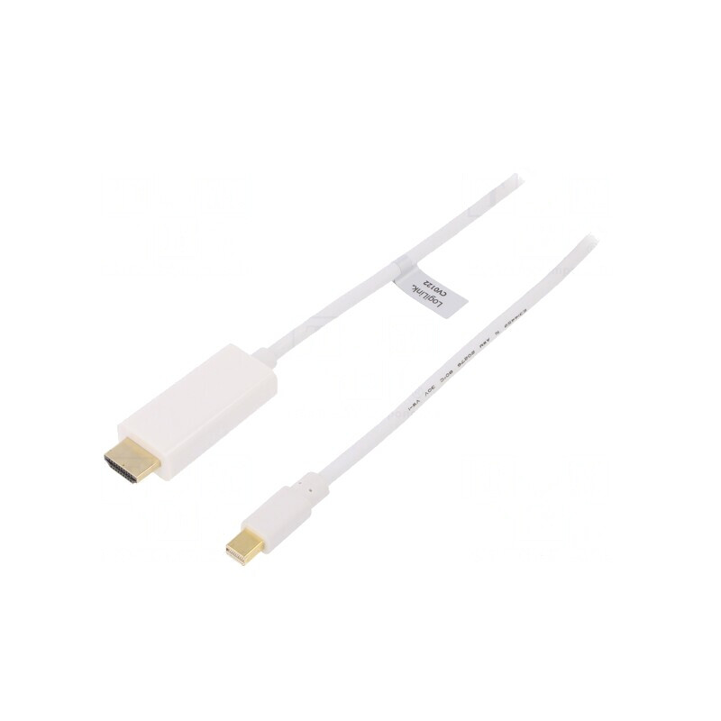 Cablu DisplayPort 1.2 la HDMI 1m Alb | Electronic-mag.ro | Componente Electronice