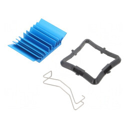 Radiator extrudat cu aripioare BGA albastru 25x25mm | Electronic-mag.ro | Componente Electronice