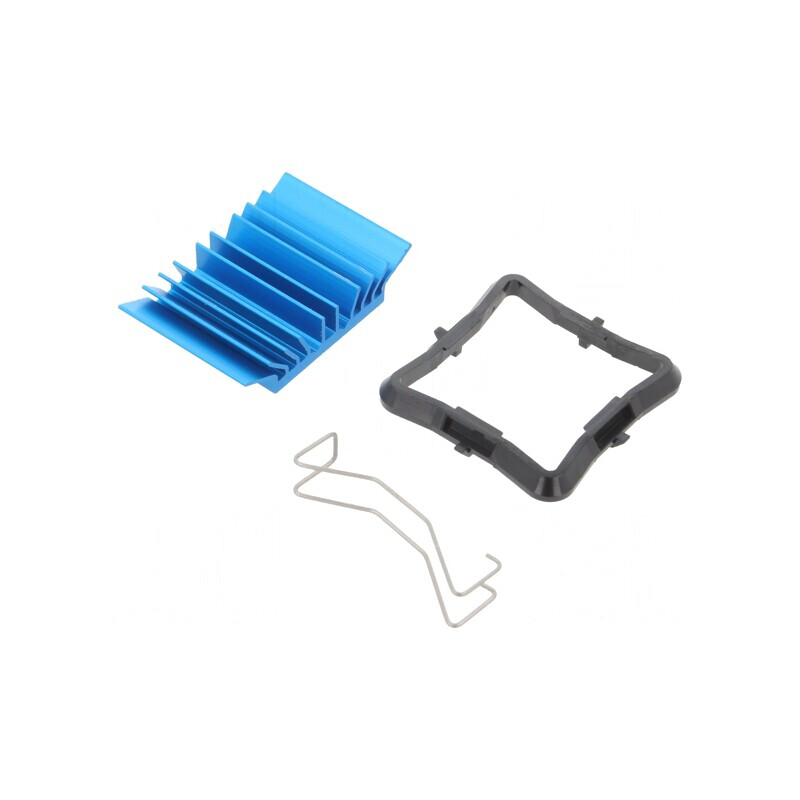 Radiator extrudat cu aripioare BGA albastru 25x25mm | Electronic-mag.ro | Componente Electronice