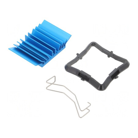 Radiator extrudat cu aripioare BGA albastru 25x25mm | Electronic-mag.ro | Componente Electronice
