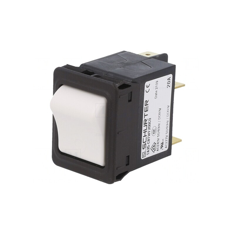 Întrerupător Supracurent 240VAC 60VDC 20A DPST MCB | Electronic-mag.ro | Componente Electronice