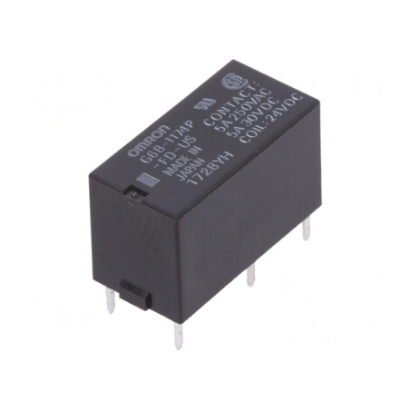 Releu electromagnetic SPST-NO 24VDC 5A | Electronic-mag.ro | Componente Electronice