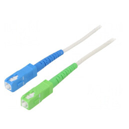 Patch cord fibră OS2 SC/APC-SC/UPC 0,5m alb LSZH | Electronic-mag.ro | Componente Electronice