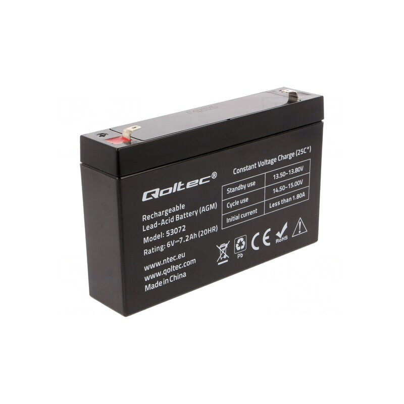 Baterie Plumb-Acid 6V 7,2Ah AGM Fără Întreținere | Electronic-mag.ro | Componente Electronice Baterie Plumb-Acid 6V 7,2Ah AGM Fără Întreținere | Electronic-mag.ro | Componente Electronice