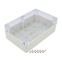 Carcasă Universală 140x210x75mm cu Bucşă din Alamă ABS-PC | Electronic-mag.ro | Componente Electronice