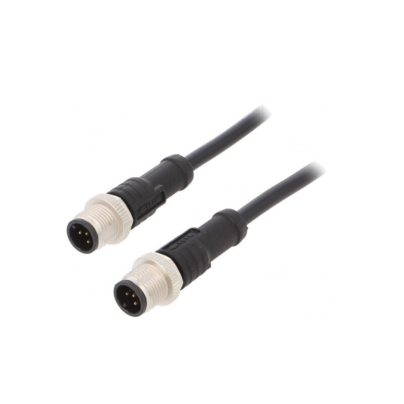 Cablu senzori automatizări M12-M12 1m | Electronic-mag.ro | Componente Electronice