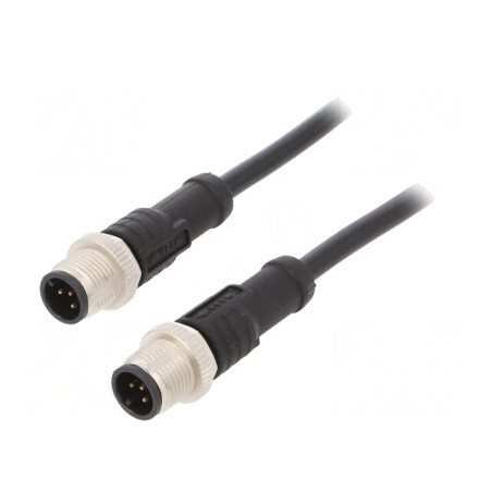 Cablu senzori automatizări M12-M12 1m | Electronic-mag.ro | Componente Electronice