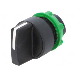 Comutator rotativ 22mm negru 2 poziții | Electronic-mag.ro | Componente Electronice