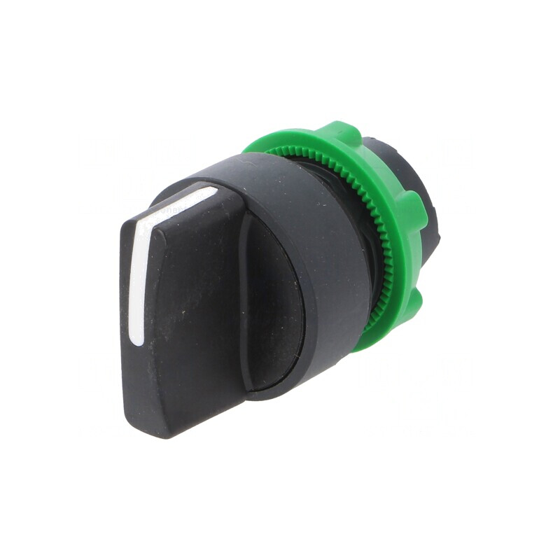 Comutator rotativ 22mm negru 2 poziții | Electronic-mag.ro | Componente Electronice