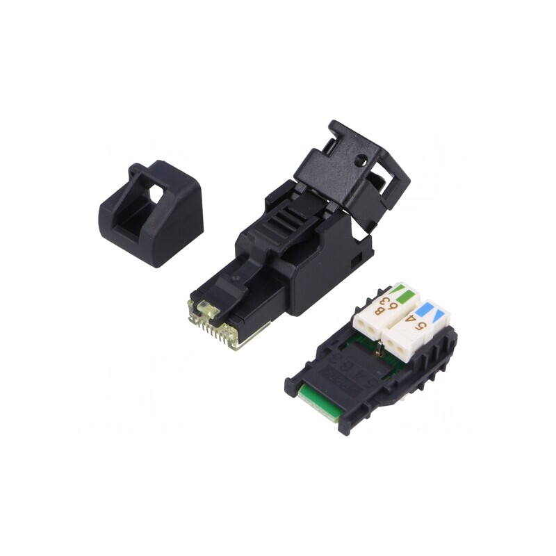 Mufă RJ45 Cat6a neecranată cu capac de protecție | Electronic-mag.ro | Componente Electronice