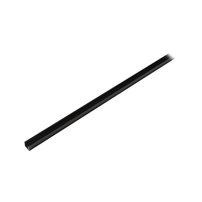 Profil Aluminiu Negru 2m pentru Module LED SMART16 | Electronic-mag.ro | Componente Electronice