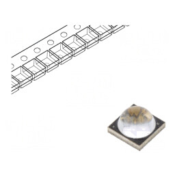 LED UV 10W 365-370nm 60° 2000mA 7x7x5.7mm