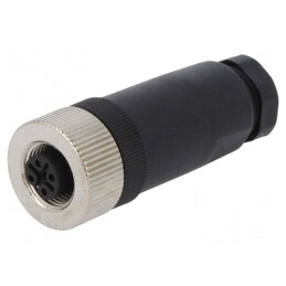 Mufă M12 cu 5 pini drept IP65/IP67 pentru cablu Profibus | Electronic-mag.ro | Componente Electronice