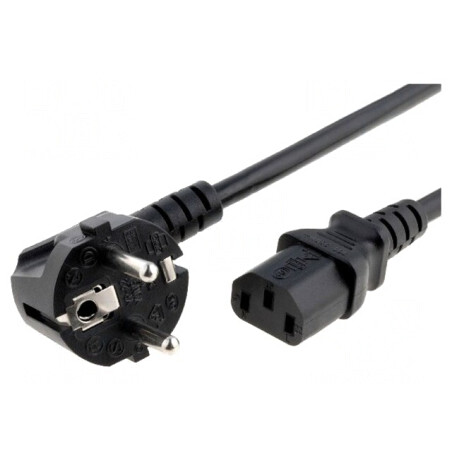 Cablu Alimentare CEE 7/7 Unghiat la IEC C13 10m | Electronic-mag.ro | Componente Electronice