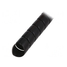 Înveliș Spirală Neagră Polipropilenă 29mm L: 1m | Electronic-mag.ro | Componente Electronice