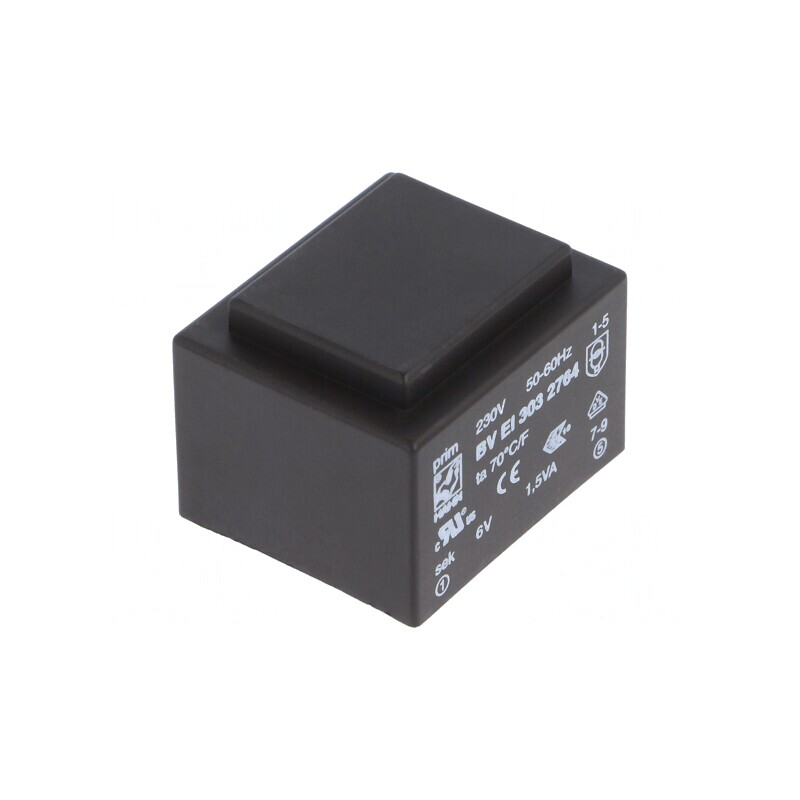 Transformator încapsulat 1,5VA 230V-6V 250mA PCB | Electronic-mag.ro | Componente Electronice Transformator încapsulat 1,5VA 230V-6V 250mA PCB | Electronic-mag.ro | Componente Electronice