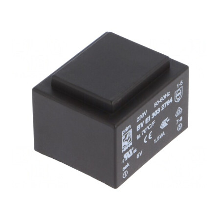 Transformator încapsulat 1,5VA 230V-6V 250mA PCB | Electronic-mag.ro | Componente Electronice