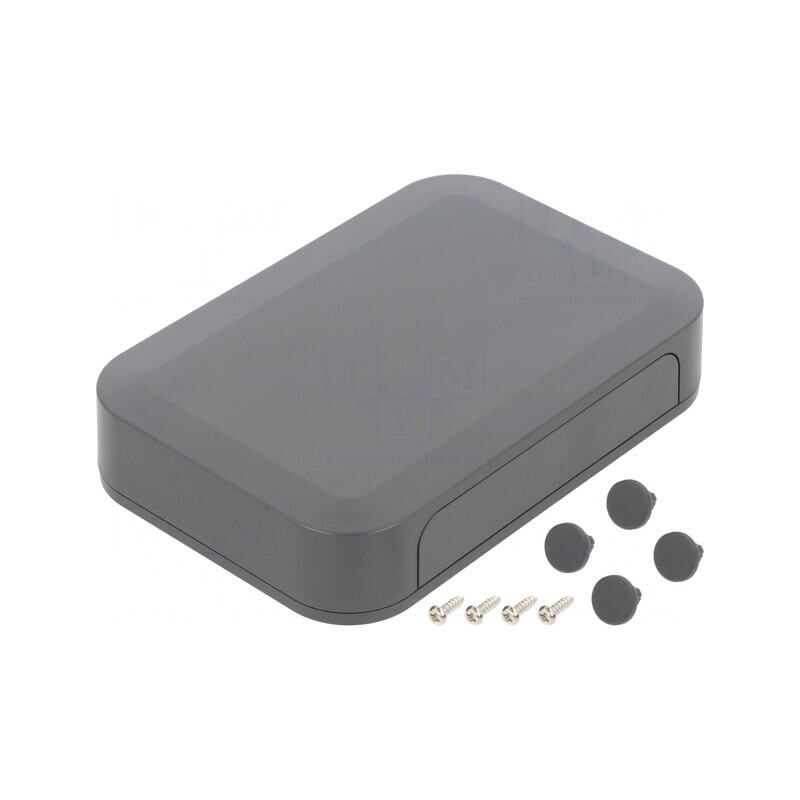 Carcasă ABS Gri Întunecat cu Panou 125x85x25mm | Electronic-mag.ro | Componente Electronice