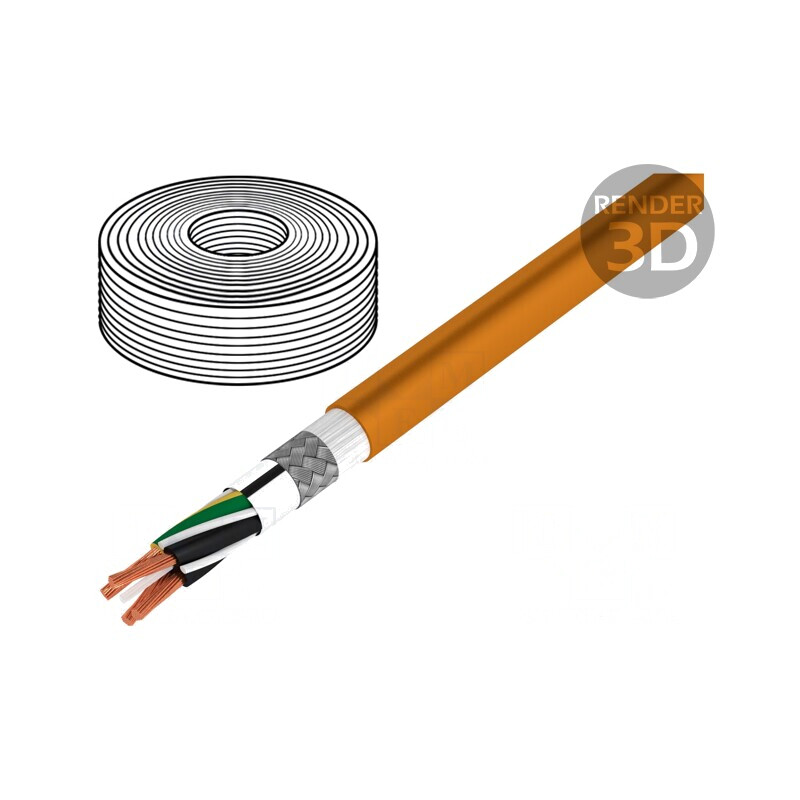 Cablu pentru motor portocaliu 4G4mm2 chainflex® CF896 | Electronic-mag.ro | Componente Electronice